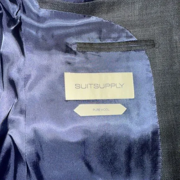 SUITSUPPLY Washington Single Breasted Extra Slim Blazer Jacket - Gray 38L